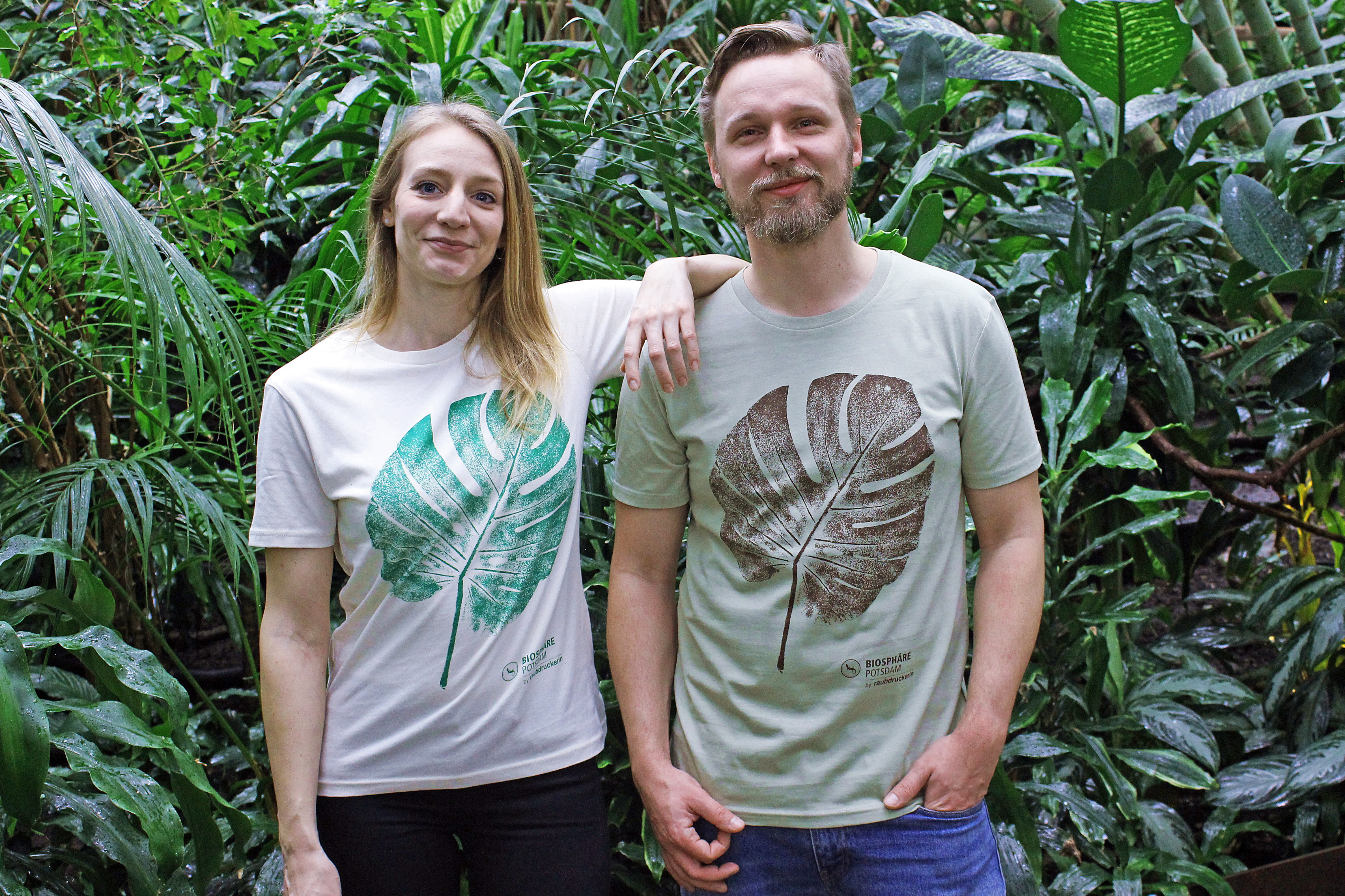 T-Shirts der raubdruckerin als Souvenir aus der Biosphaere Potsdam